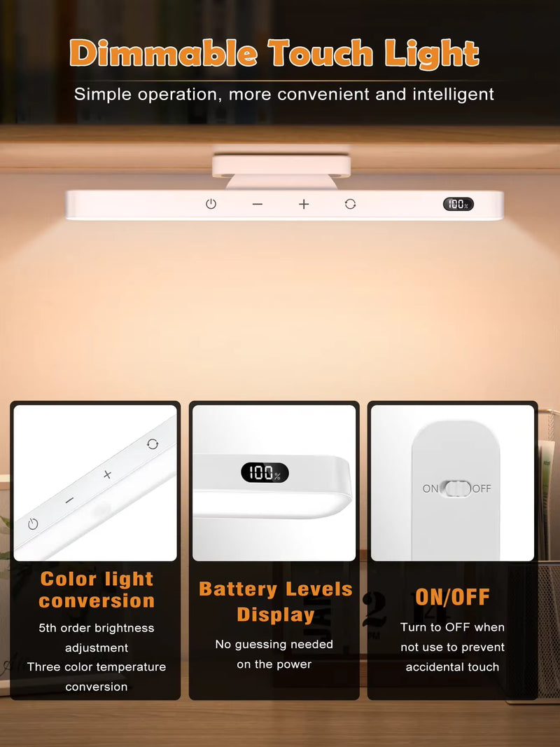 Touch LED Magnetic Rechargeable Desk Lamp