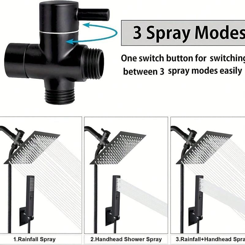 Natural Cascade 3-Spray Mode Rainfall Showerhead