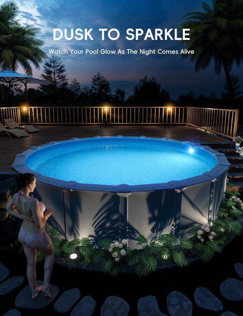 SolarGlow Poolside Light for Swimming Pools - Above Ground/In Ground