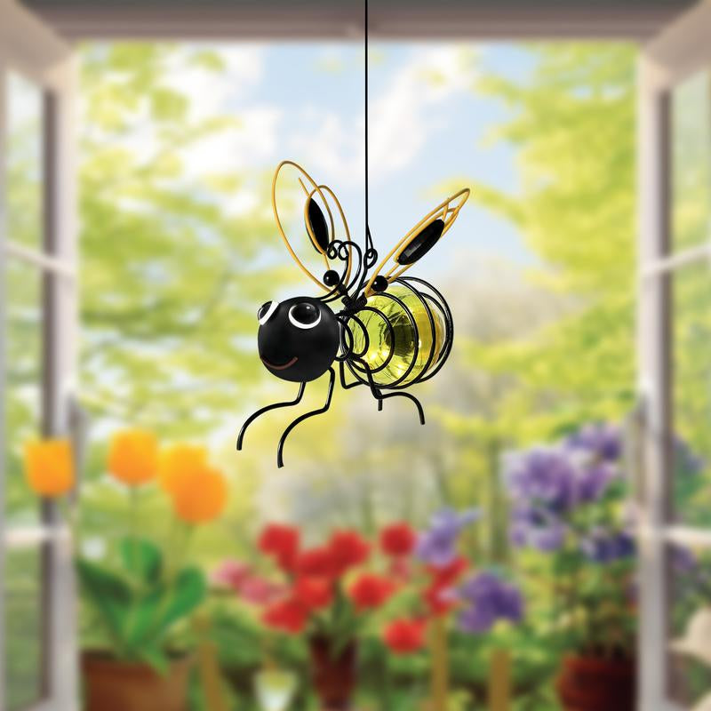 SolarGlow Hanging Bumblebee Garden Lamp