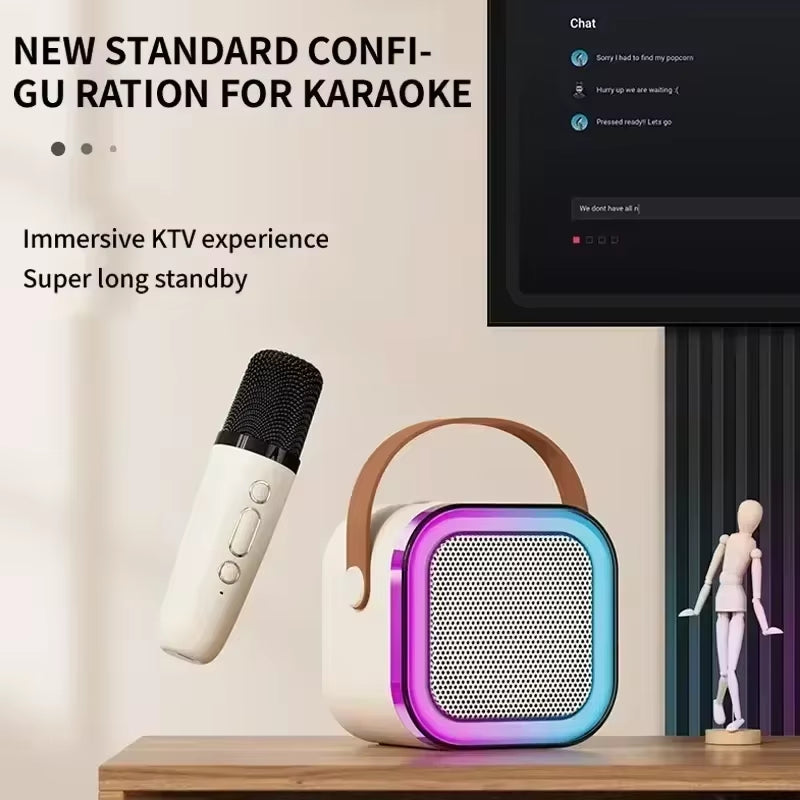 The EchoStar Wireless Karaoke Bluetooth Speaker W/ 2 Microphones