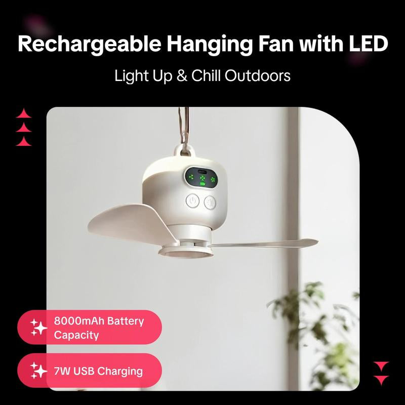 LumiCool Mini Rechargeable LED Fan