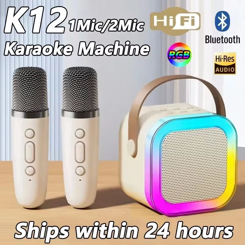 The EchoStar Wireless Karaoke Bluetooth Speaker W/ 2 Microphones