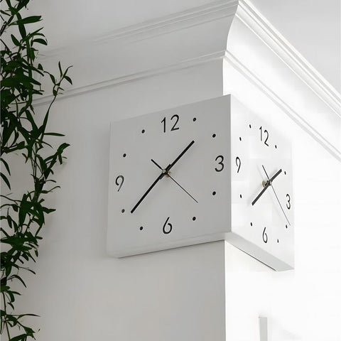 The Corner Clock - Digital LED Wall-Mounted Clock