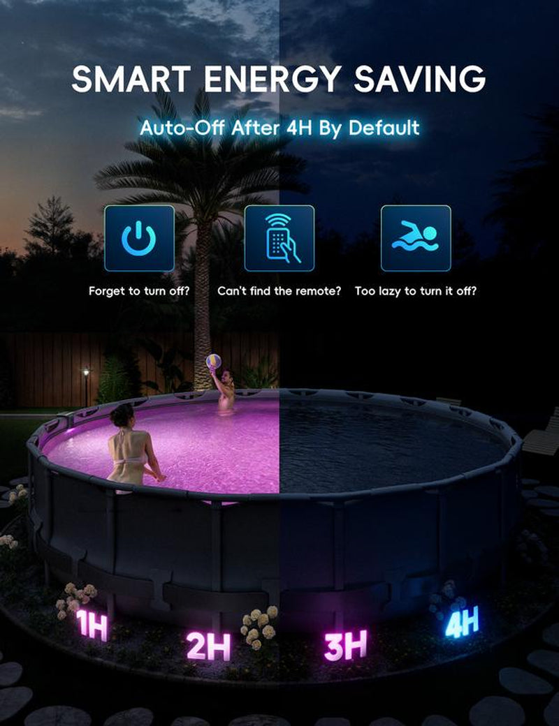 SolarGlow Poolside Light for Swimming Pools - Above Ground/In Ground