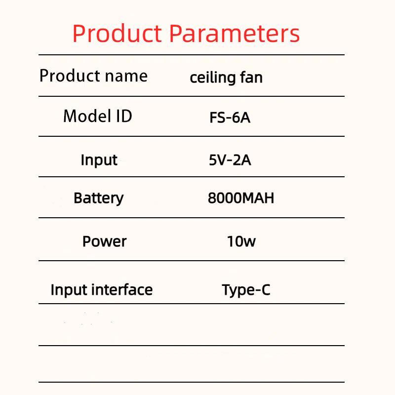 LumiCool Mini Rechargeable LED Fan