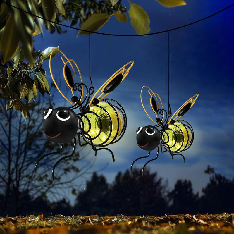SolarGlow Hanging Bumblebee Garden Lamp